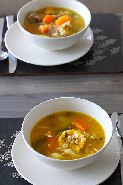 Sancocho a stew with various meat and vegetables
