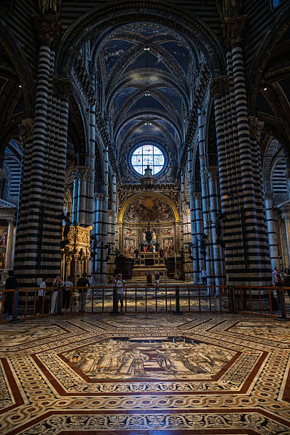 Scenic details of  Sienna Cathedral, Tuscany