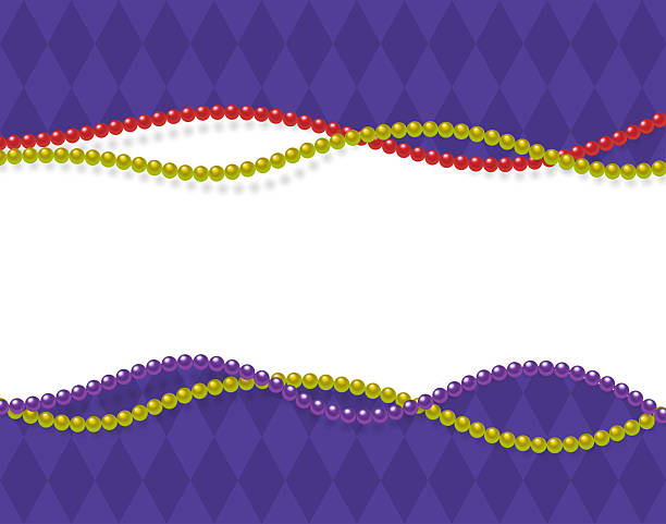 mardigras beads template design background. copy space. ai eps10