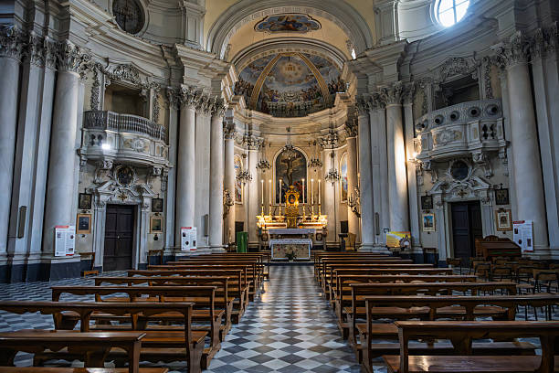 Interior view of cathedral, Montepulciano, Tuscany