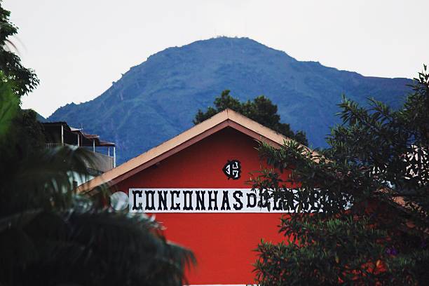 Congonhas do Campo Railway Station and the Casa de Pedra Mountain Range