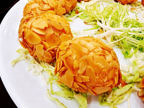 Deep-fried Almond Coated Shrimp Ball