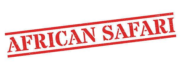 African Safari. Grunge rubber stamp for your own design, isolated on a white background. The stamp is in red ink with lines above and below the text. Vector Illustration (EPS file, well layered and grouped). Easy to edit, manipulate, resize or colorize. Vector and Jpeg file of different sizes.