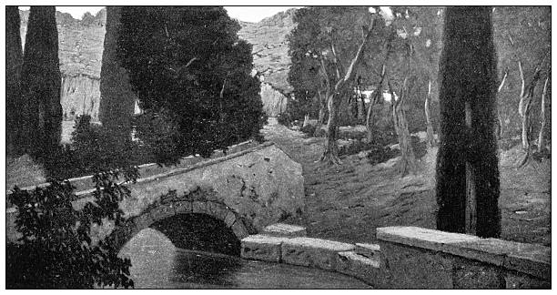 Image from 19th Century Art Illustrated Magazine: Toskanische Landschaft, by Benno Becker