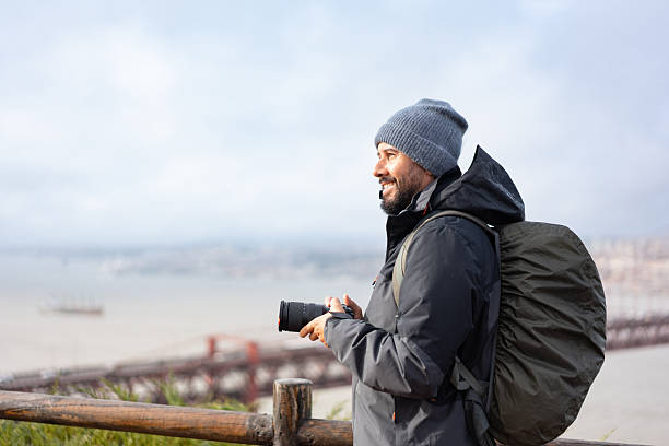 Photographer on the 25th of April Bridge