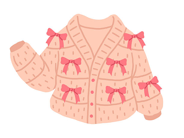 Cute sweater. Knitted woolen knitwear for autumn or winter, cozy sweater for cold season flat vector illustration. Cartoon warm knitwear isolated on white background