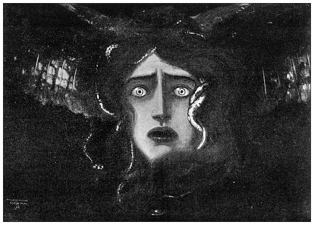 Image from 19th Century Art Illustrated Magazine: Medusa's Head, by Hermann Urban