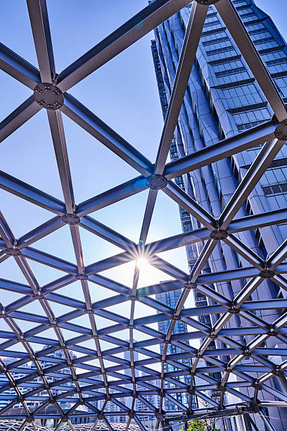 Modern steel skyscraper