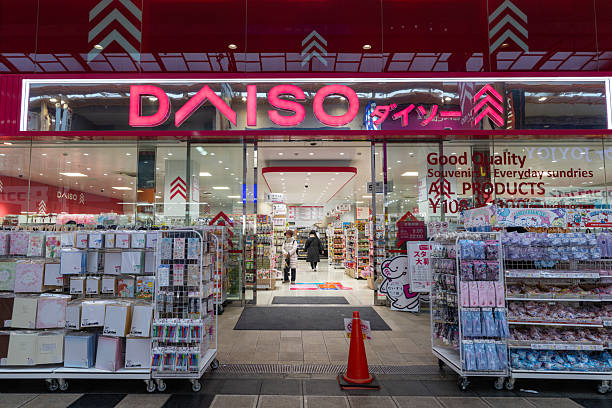Osaka, Japan - January 18, 2026 : General view of a DAISO 100-Yen Store in Osaka, Japan. DAISO is one of Japan's major 100-yen shop brands.