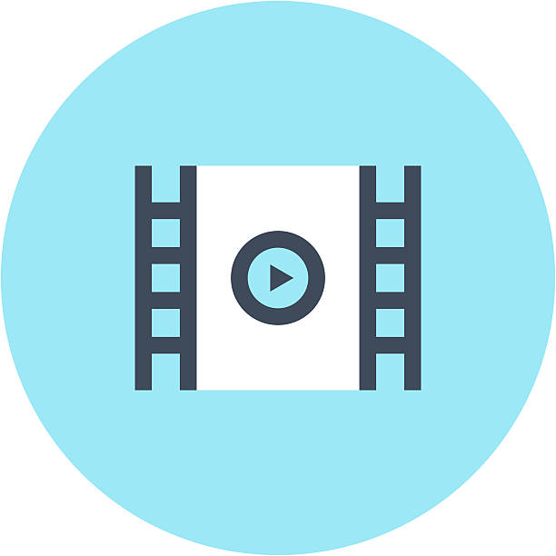 video flat web icon concept Abstract vector illustration of video flat web icon design concept video playback icons stock illustrations
