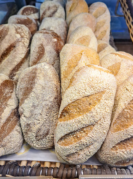 Loaves Displayed in Bakery Baskets