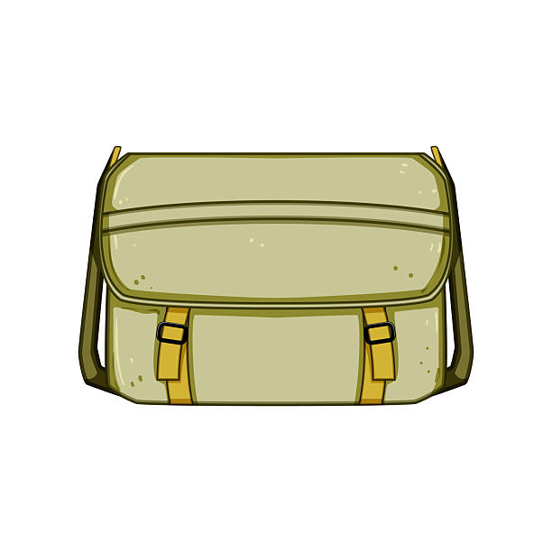 Canvas messenger bag featuring a flap closure and strap buckles, symbolizing student life, commuting, and carrying personal essentials for daily journeys
