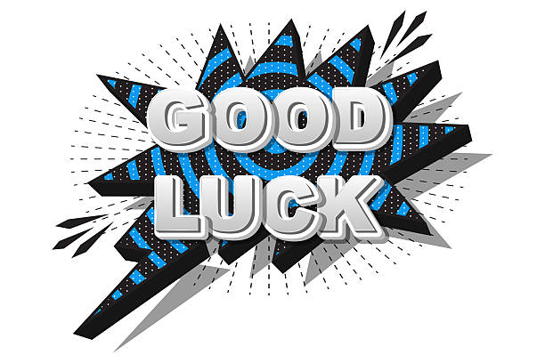 Good Luck Comic Pop Art Style Illustration Vector Image Stok