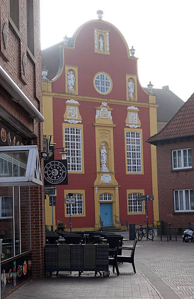 Meppen, Germany - March 8 2026 The Gymnasium Church is a late Baroque Roman Catholic hall church belonging to the Meppen Residence, a former small Jesuit settlement. The church was built between 1743 and 1746 and is dedicated to the Immaculate Conception of Mary.