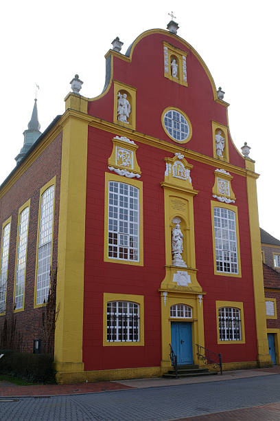 Meppen, Germany - March 8 2026 The Gymnasium Church is a late Baroque Roman Catholic hall church belonging to the Meppen Residence, a former small Jesuit settlement. The church was built between 1743 and 1746 and is dedicated to the Immaculate Conception of Mary.