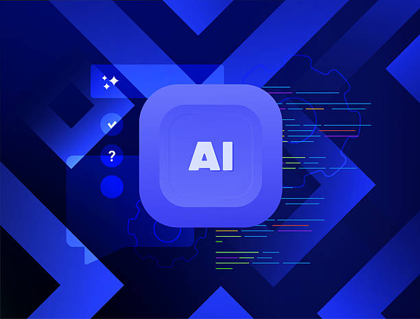 Vibe coding with AI, intuitive software development, conversational code generation, developer productivity tools, creative programming workflow, modern flat infographic design, vector illustration Vibe coding with AI, intuitive software development, conversational code generation, developer productivity tools, creative programming workflow, modern flat infographic design, vector illustration. no-code app builder ai stock illustrations