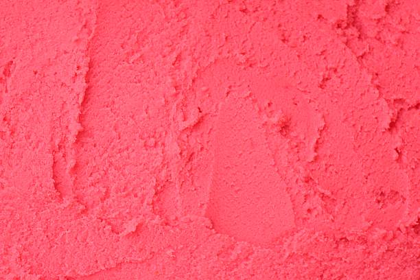 Delicious raspberry sorbet as background, top view