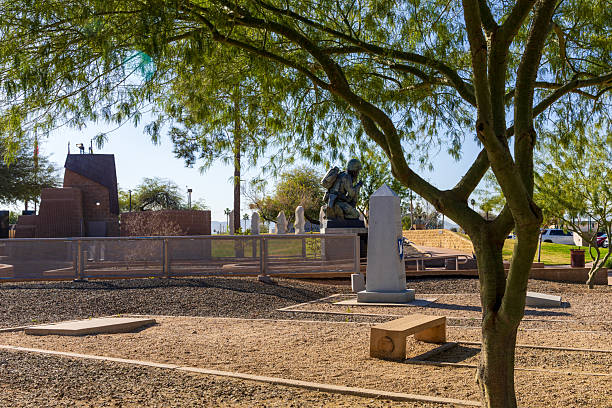 Phoenix, Arizona - February 3, 2026: Wesley Bolin Memorial Plaza in Phoenix, Arizona. Navajo Code Talkers Memorial