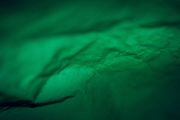 Extreme close up of green empty plastic bag background.