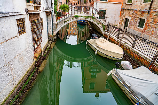 Gondola in Venice canal, Venice, Italy