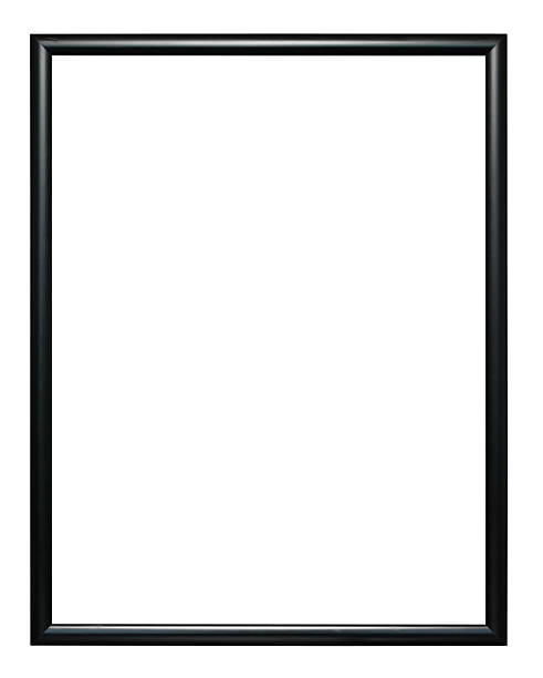 Empty antique wooden photo frame on a white background.