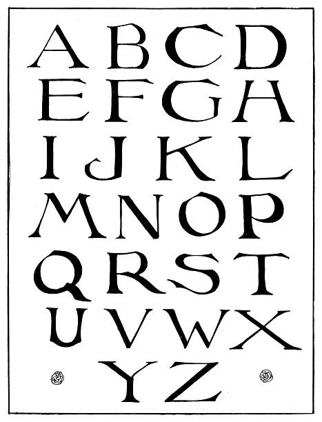 Image from 19th Century Art Illustrated Magazine: Alphabet font typescript