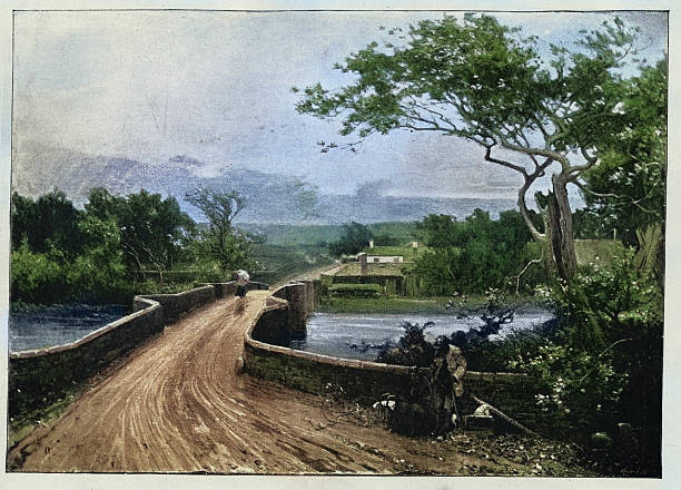 Newby Bridge, Windermere, Cumbria by Alfred East, Victorian art, 19th Century