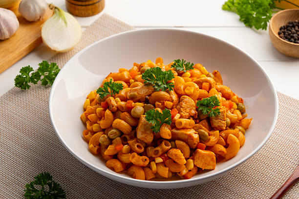 Stir Fried Macaroni with chicken breast