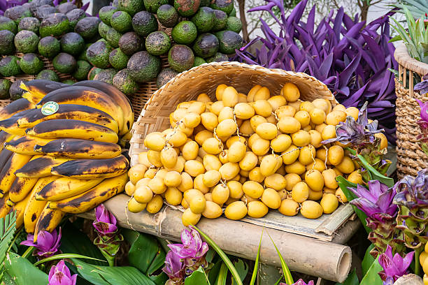 Fresh dates and avocado display