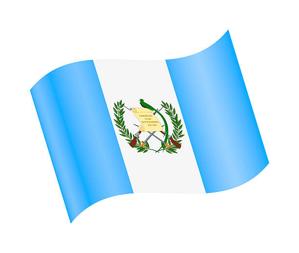 Realistic vector illustration of the national flag of Guatemala waving in the wind. High-quality design suitable for news, international politics, geography, diplomacy, global business, education and cultural concepts