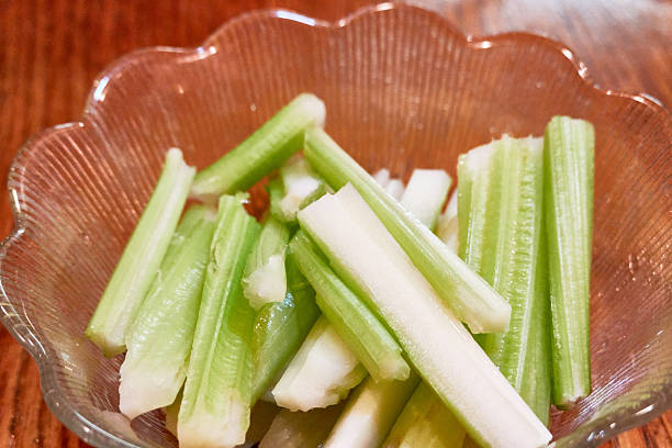 Close up of celery in a bowl