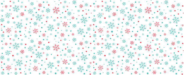 Seamless of snowflake and star, vector illustration background