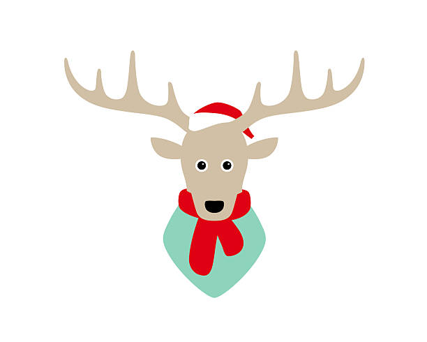 Christmas deer, wearing something, cool style