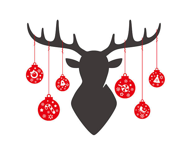 Christmas deer, wearing something, cool style