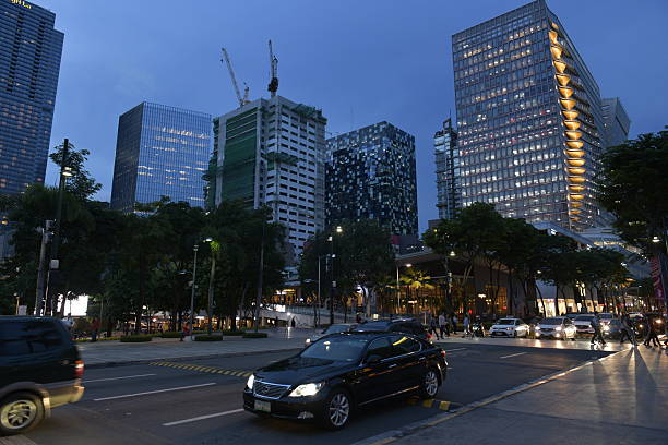 Early evening atmosphere at Bonifacio High Street, a mixed-use development in Bonifacio Global City (BGC), Manila, Philippines. (July 25, 2019)