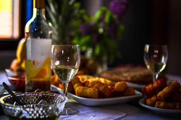 Food and drink on the table