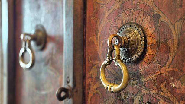 doorknob in an Asian temple