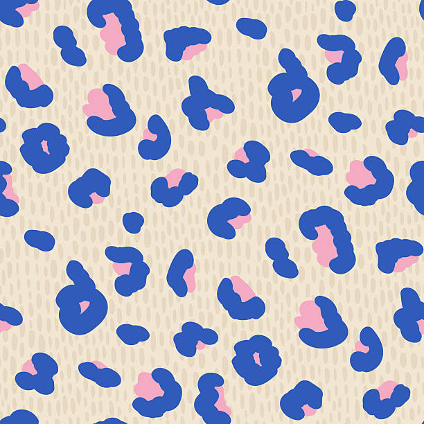 Abstract camouflage seamless pattern. Bold color leopard or ocelot print allover background. Jaguar fur continuous vector hand drawn ornament. Surface pattern design animalistic motif.