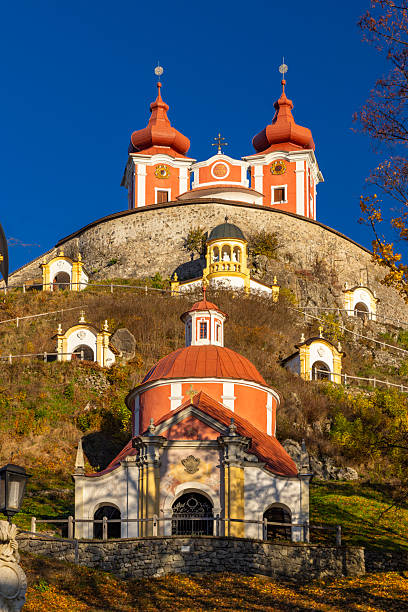 Kalvaria Banska Stiavnica on a sunny autumn day