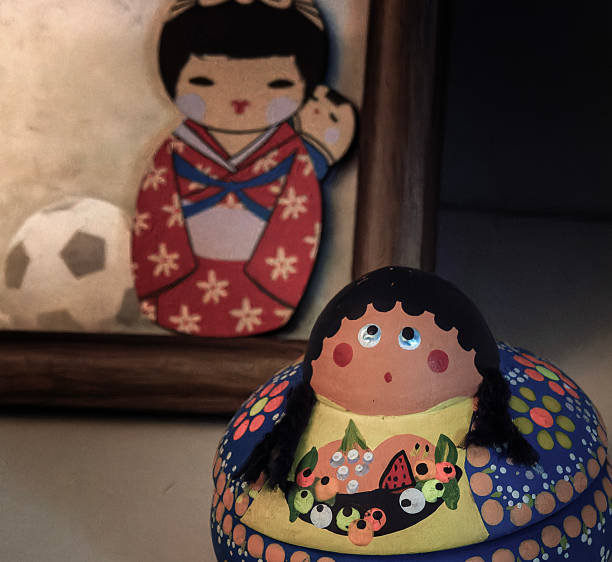 This photo combines items from Japanese and mexican folk cultures