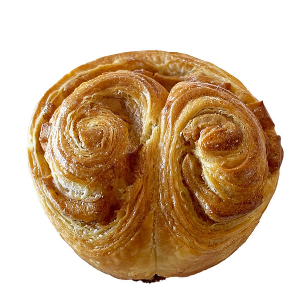 Cinnamon roll on white background