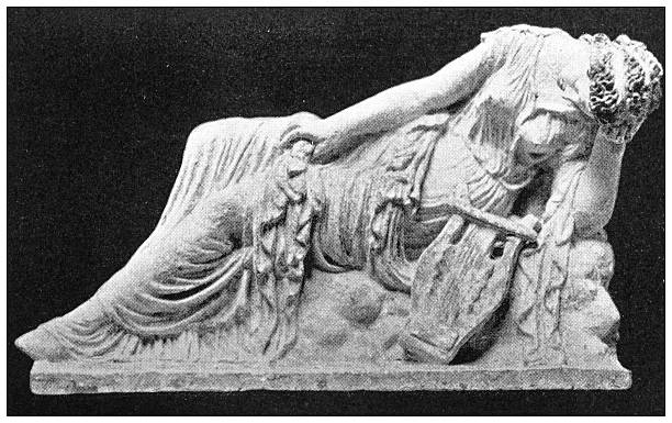 Image from 19th Century Art Illustrated Magazine: Tanagra Terracotta, Ariadne Deserted at Naxos