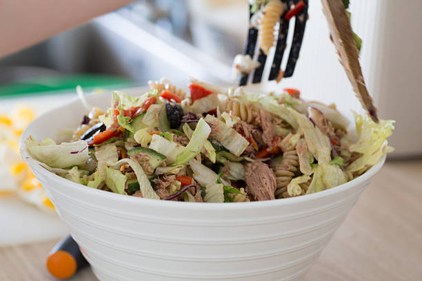 Healthy and fresh salad ready for the dinner table