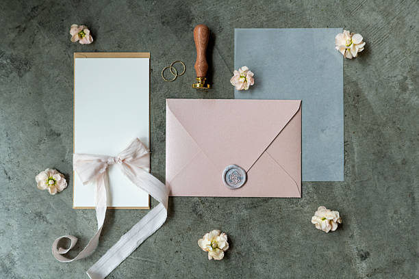 Elegant wedding invitation set