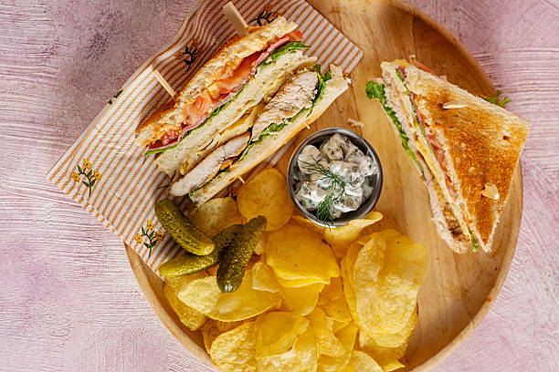 Classic Chicken Club Sandwich with Chips