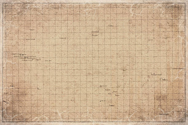 Vintage Map Of Cook Islands With Administrative Regions On Retro Paper Background