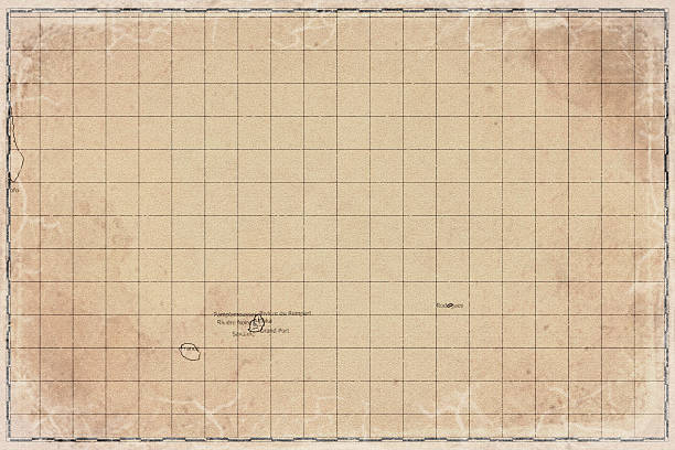 Vintage Map Of Mauritius With Districts On Retro Paper Background