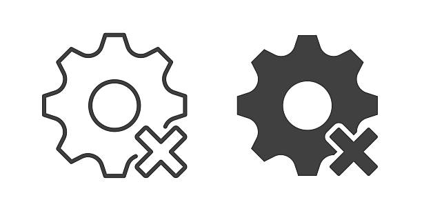 System Error thin line and glyph solid icon. Editable stroke and perfect pixel isolated on transparent background System Error thin line and glyph solid icon. Editable stroke and perfect pixel isolated on transparent background unauthorized no admittance stock illustrations