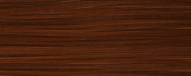 Redwood texture with horizontal veins. Dark mahogany wood background. Dried planks. Painted wooden swatch for laminate. Wood grain