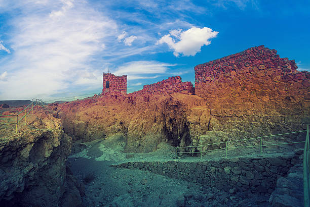 Ruins of King Herod's palace in Judaean Desert.